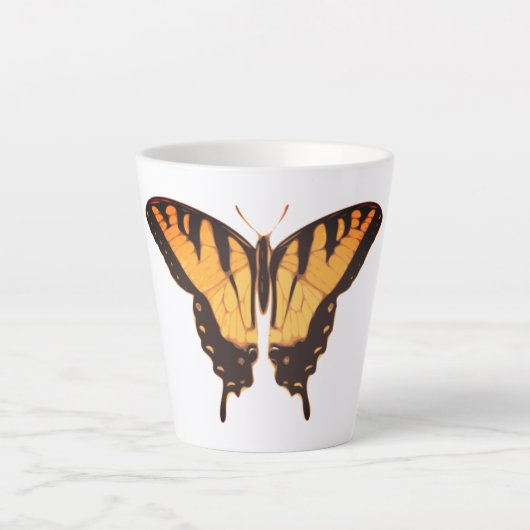 Tiger Swallowtail Butterfly Latte Mok (Voorkant)