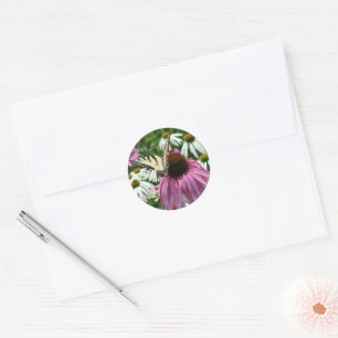 Tiger Swallowtail Vlinder Coneflower Stickers