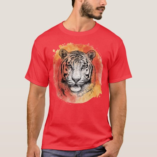 Tiger symbol of courage.  T-Shirt (Devant)