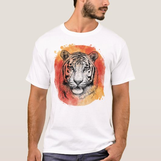 Tiger symbol of courage.  T-Shirt (Devant)