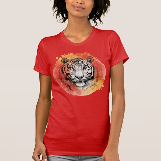 Tiger symbol of courage. T-Shirt (Voorkant)