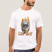 Tiger - T-shirt garçon chat (Devant)