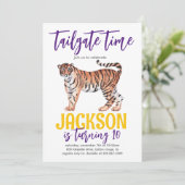 Tiger Tailgate Invitation d'anniversaire (Debout devant)