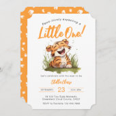Tiger Thème Baby shower Invitation (Devant / Derrière)