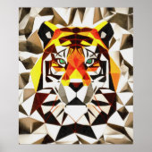 Tiger Tiger Fearful Symmetry Geometric Art Poster (Voorkant)