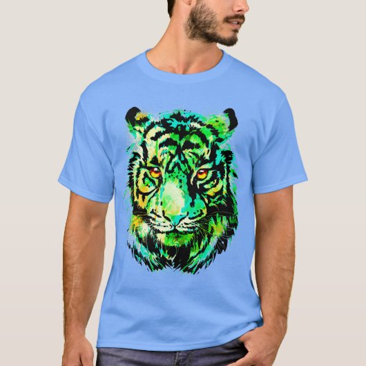 Tiger | Tiger | T-shirt Tigre coloré (Devant)