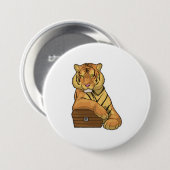 Tiger Treasurerborst Ronde Button 7,6 Cm (Voorkant /achterkant)