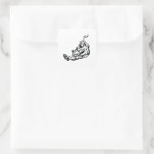 Tiger Tribal Tattoo Vierkante Sticker (Tas)