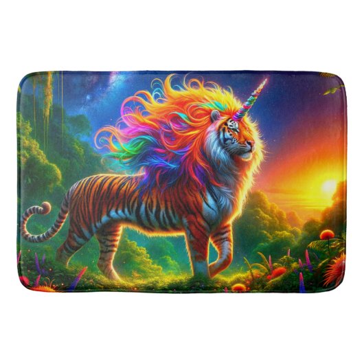 Tiger Unicorn Badmat (Voorkant)