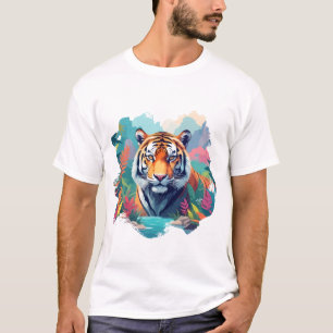 Tiger Vector Art Animal Majestic Natuur Wildlife T-shirt