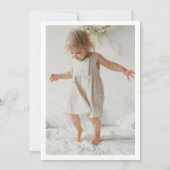 Tiger Vert Flore Photo Anniversaire Invitation (Dos)