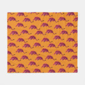 Tiger - Vibrant Pink Fleece Deken (Voorkant (Horizontaal))