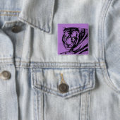 TIGER VIERKANTE BUTTON 5,1 CM (In situ)