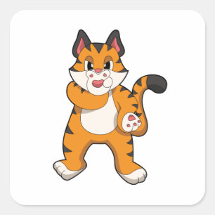 Tiger Vierkante Sticker