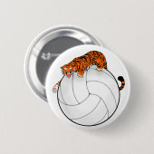 Tiger Volleyball Button Pin (Voorkant /achterkant)
