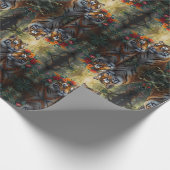 Tiger Wedding Couple Wildlife & Natuur Cadeaupapier (Hoek)