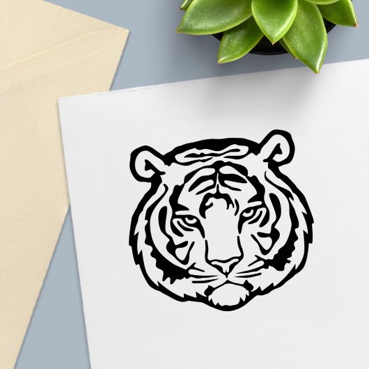 Tiger, Wild Cat Zelfinktende Stempel
