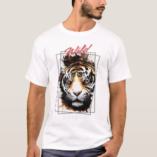 Tiger Wild Natuur Free Spirit Art Brush T-shirt
