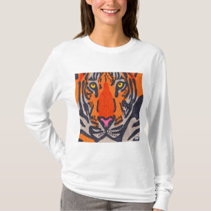 Tiger (wit) - Shirt met lange mouwen voor dames