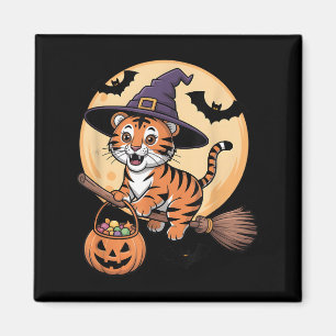 Tiger Witch Pet Pompoen Halloween Kostuum Mannen V Magneet