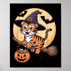 Tiger Witch Pet Pompoen Halloween Kostuum Mannen V Poster