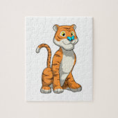 Tiger with Butterfly Legpuzzel (Verticaal)