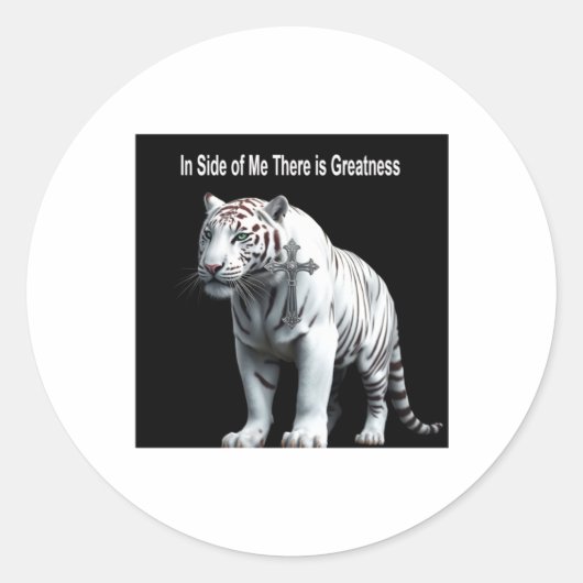 Tiger - Within Me There Is Greatness Sticker  (Devant)
