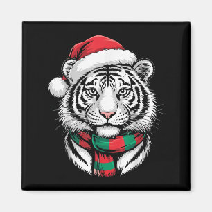 Tiger Xmas Santa Hat F Kerstkostuum Magneet