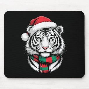 Tiger Xmas Santa Hat F Kerstkostuum Muismat