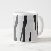 Tiger zwart-wit afdrukken extra grote beker (Voorkant rechts)