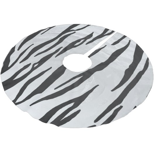 Tiger zwart-wit afdrukken kerstboom rok (Gekanteld)