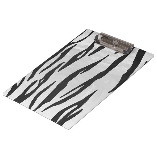 Tiger zwart-wit afdrukken klembord (Gekanteld)