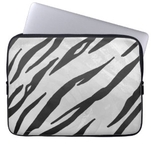 Tiger zwart-wit afdrukken laptop sleeve