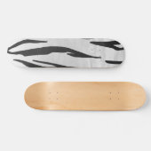 Tiger zwart-wit afdrukken skateboard (Horizontaal)
