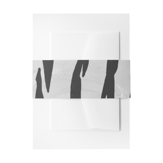 Tiger zwart-wit afdrukken uitnodigingen wikkel (Voorkant Voorbeeld)