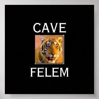 TIGERBeware van de kat - in het Lets.... - GEPERSO Poster