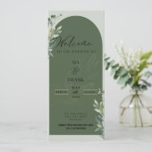 TigerNa Elegant Floral Wedding Invitation (Debout devant)