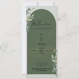 TigerNa Elegant Floral Wedding Invitation Kaart