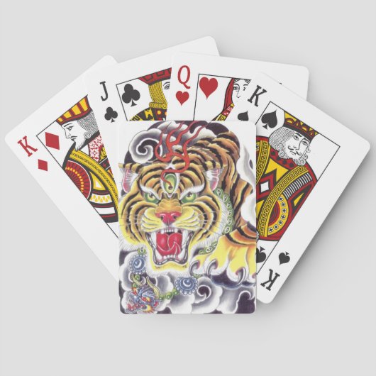 Tigeroog Pokerkaarten (Achterkant)
