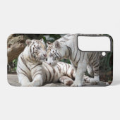 Tigers blancs Samsung Galaxy Coque (Verso Horizontal)