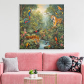 Tigers de la jungle - Impression d'art en toile (Insitu(Salon))