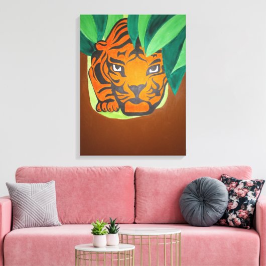 Tiger's Eye Canvas afdrukken (Insitu (Woonkamer))