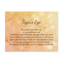 Tiger's Eye Crystal Healing Briefkaart