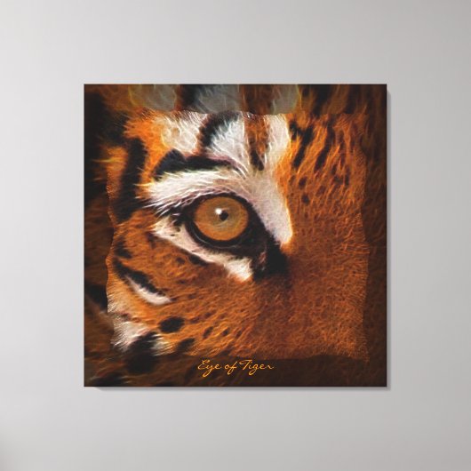 Tiger's Eye Wildlife Supporter Kunst op Canvas Afdruk (Voorkant)