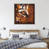 Tiger's Eye Wildlife Supporter Kunst op Canvas Afdruk (Insitu (Slaapkamer))