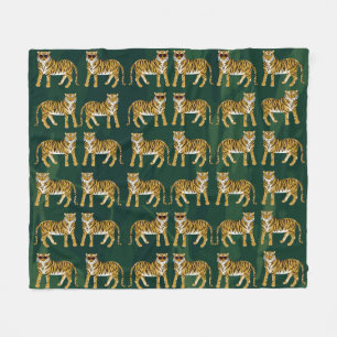 Tigers Fleece Blanket Deken