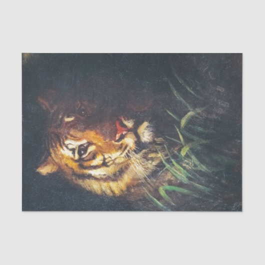 Tiger's Head-schilderij van Abbott Handerson Thaye Tissuepapier (Voorkant)