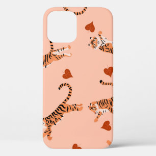 Tigers herfstbladeren: springspatroon iPhone 12 hoesje