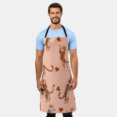 Tigers herfstbladeren:  springspatroon schort (Gedragen)