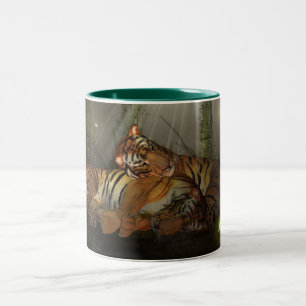 Tigers in Love Mok, Chinees nieuwjaar, Tige Tweekleurige Koffiemok